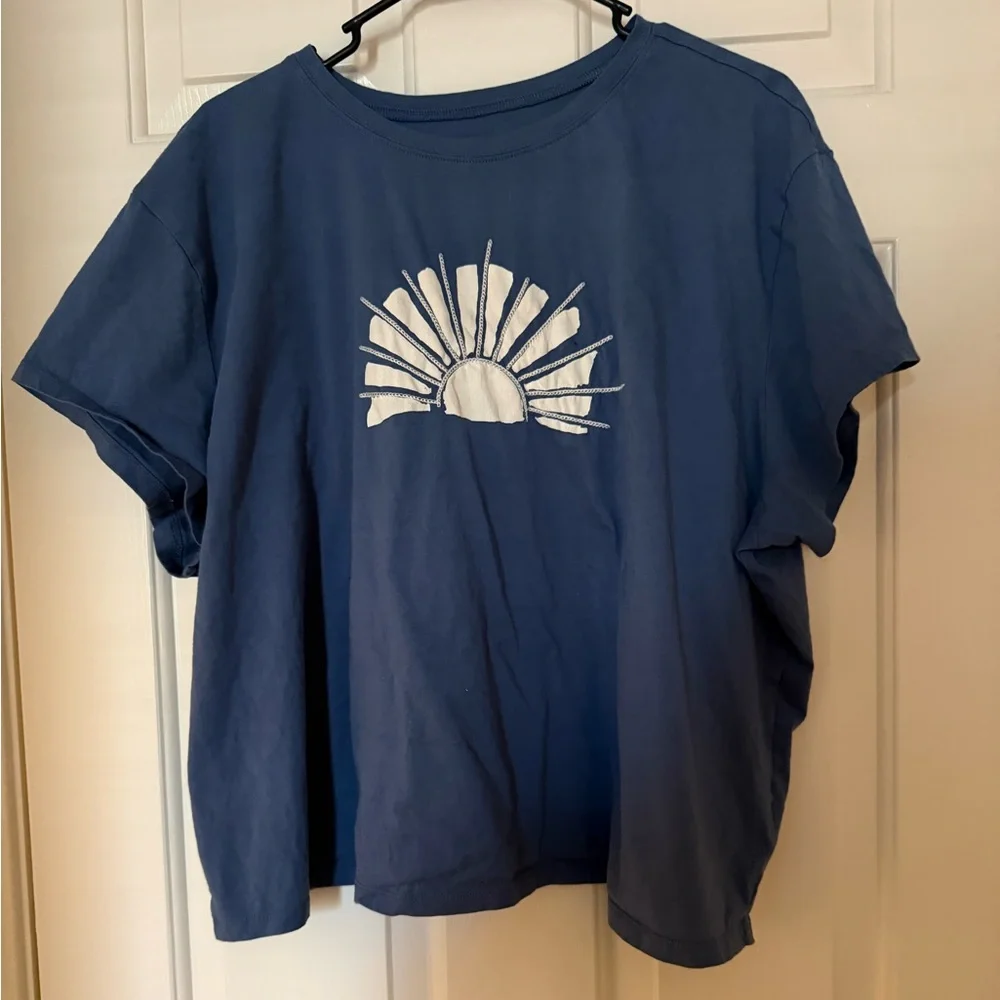 Belle isle by torrid boxy blue tshirt women’s plus size 3 - Picture 2 of 5